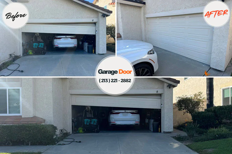Before and after: garage door repair Silver Springs, FL